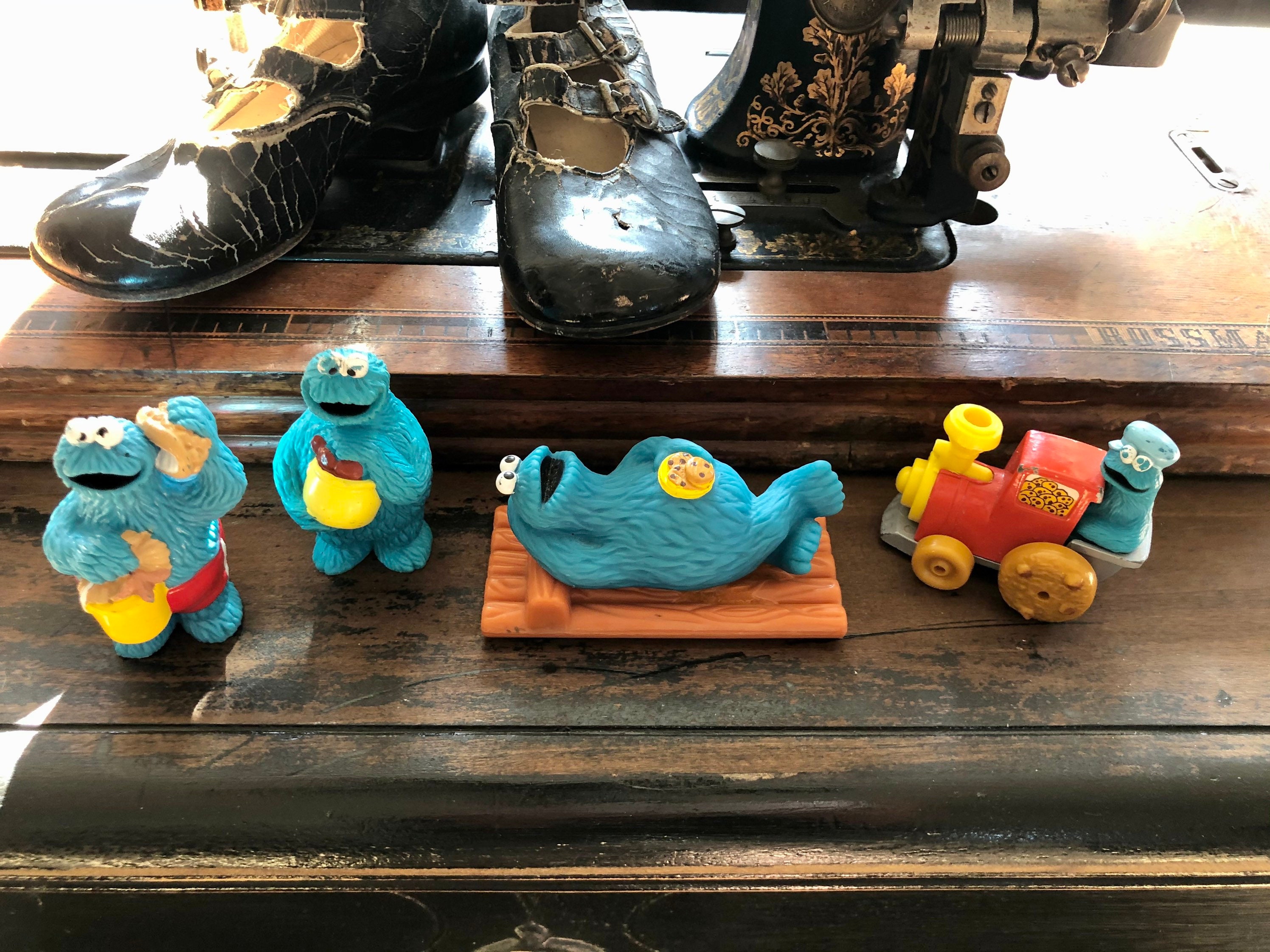 Cookie Monster Vintage Toy Variety / 4 piezas coleccionables Etsy