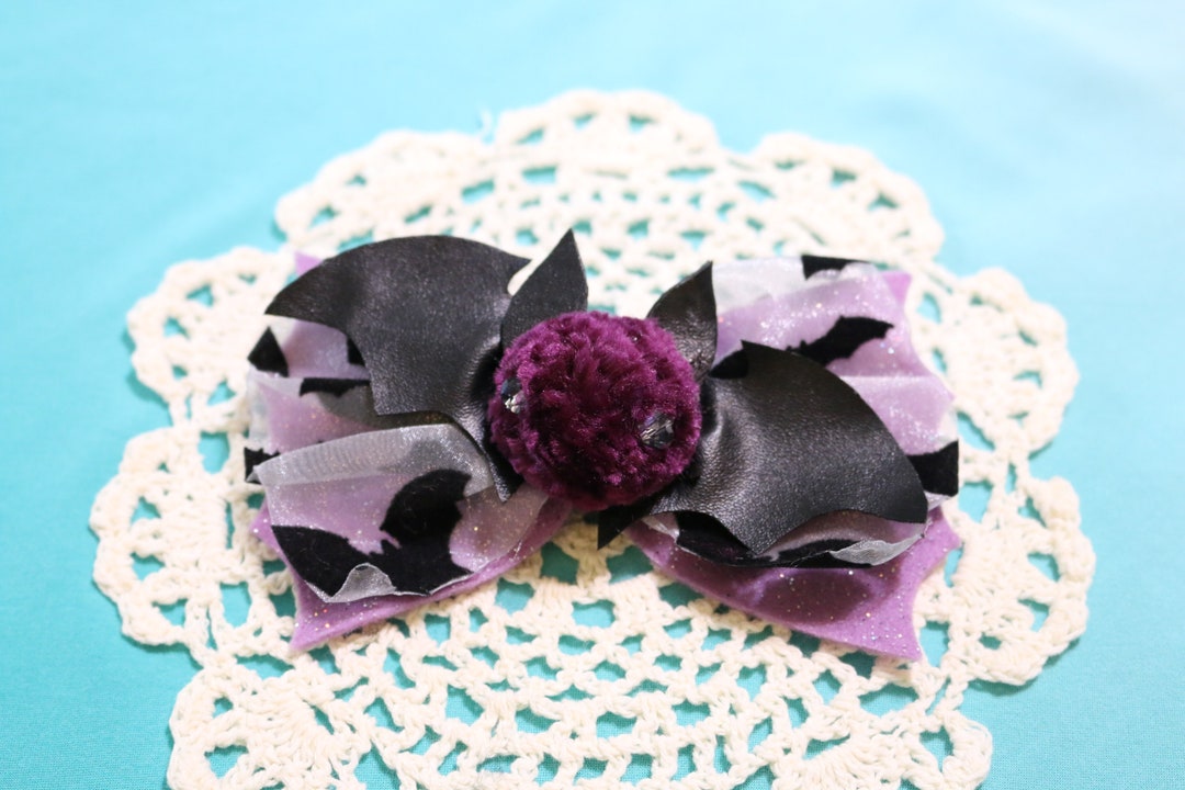 Spooky Bat Bow - Etsy