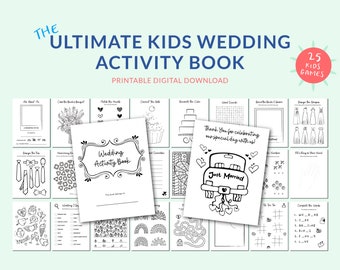 Ultimate Kids Wedding Activity Book | Instant Digital Download | Kids Wedding Table All-In-One Activity Bundle | Print At Home