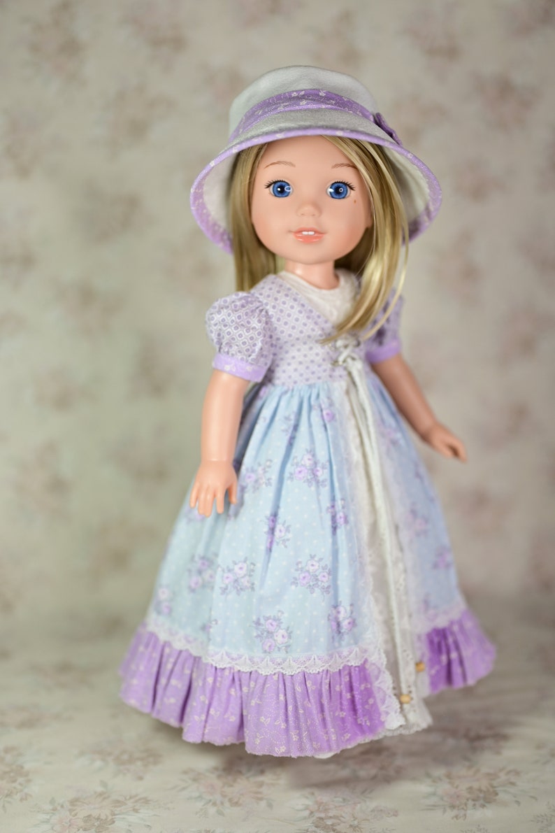 PDF Doll Clothes Dress Pattern Fits 14.5 Dolls Such as American Girl Wellie Wishers & Hearts For Hearts Countryside Girl Luminaria Designs image 2