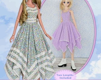 Smart Doll Clothes Pattern 23.5" 1/3 BJD SD Dress Clothing Ball Jointed Dolls Dollfie Dream Luminaria Designs