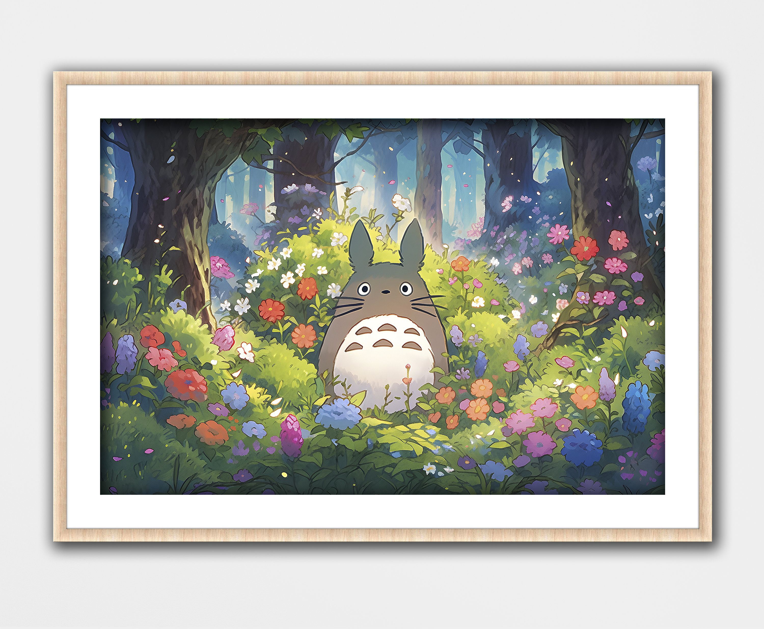 Chibi Kawaii UwU Cute Anime Studio Art Print Wall Home Decor Poster Geek Nerd Gaming Gamer Gift Computer Room Manga Floral Flowers Lofi