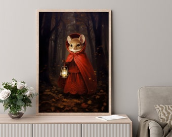Mrs. Frisby and the Rats of Nimh Fan Art Print Wall Home Decor Poster Literature Literary Book Lover Gift Baby Nursery Kids Room Mouse Art