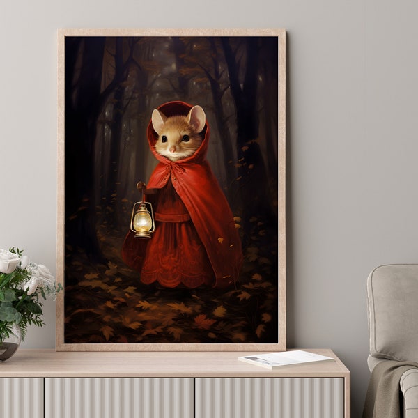 Mrs. Frisby and the Rats of Nimh Fan Art Print Wall Home Decor Poster Literature Literary Book Lover Gift Baby Nursery Kids Room Mouse Art