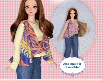 Smart Doll Pear Body Doll Clothes Pattern 23.5" BJD PDF Dress Trendy Shirt Tunic Blouse Modern Anime Ball Jointed Luminaria Pattern Designs
