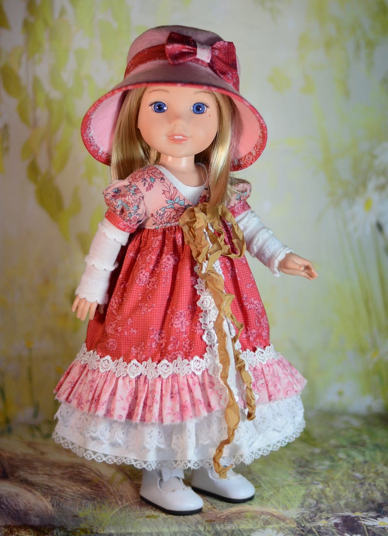 PDF Doll Clothes Dress Pattern Fits 14.5 Dolls Such as American Girl Wellie Wishers & Hearts For Hearts Countryside Girl Luminaria Designs image 10