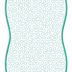 In the Hoop Burp Cloth or Diaper Insert Stipple Embroidery Design File Pattern Machine 3 Sizes Baby Shower Gift Newborn Girl Boy New Mom