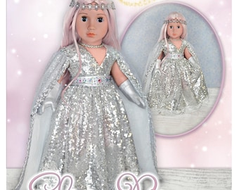 18 Zoll Puppenkleidung Kleid PDF Schnittmuster Winter Weihnachten Urlaub Kleid Luminaria Design