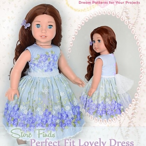 Abito per bambole da 18 pollici, modello PDF per cucire, adatto per bambole americane da 18 pollici, vestito da fata Sugar Plum, Luminaria Designs