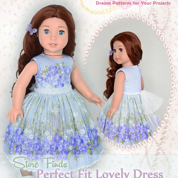 18 Inch Doll Clothes Dress PDF Sewing Pattern Fits 18" American Girl Dolls Sugar Plum Fairy Dress Luminaria Designs