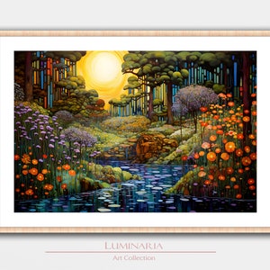 Gustav Klimt Inspiriert Blumen Blumen Kunst Druck Wand Wohnkultur Poster Frühling Landschaft Garten Anime Himmel gemütliche moderne Kunst Vintage Ölgemälde