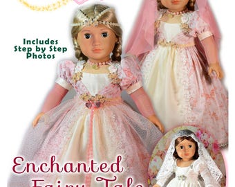 18 Inch Doll Clothes Pattern Princess Wedding Dress Enchanted Fairy Tale by Luminaria Designs