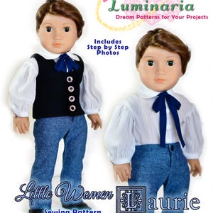 18 Inch Boy Doll Clothes Dress PDF Sewing Pattern For 18" Dolls Such as AG Civil War Little Women Dress by Luminaria Designs