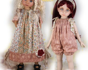 Little Darling Doll Clothes Pattern For 13" Dianna Effner My Meadow Avery Iplehouse KID Paola Reina Doll Dress Instant Download by Luminaria