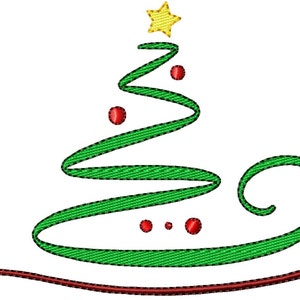 Christmas Tree Embroidery Design File .vip .vp3 .hus .pes .pec .jef .sew .xxx .csd .dst .exp .emd .10o and More Machine Embroidery