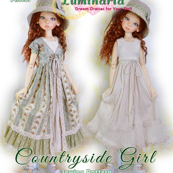 BJD Doll Clothes Pattern Fits 21.5" SD Kaye Wiggs Ball Jointed Dolls by Luminaria Designs