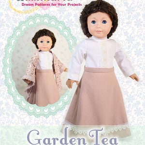 Lady Grantham 18 Inch Doll Clothes Dress PDF Sewing Pattern For 18&quot; Dolls American Girl Edwardian Downton Abbey Titanic Luminaria Designs