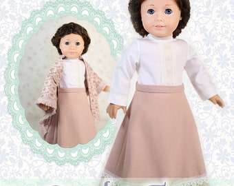 Lady Grantham 18 Inch Doll Clothes Dress PDF Sewing Pattern For 18" Dolls American Girl Edwardian Downton Abbey Titanic Luminaria Designs