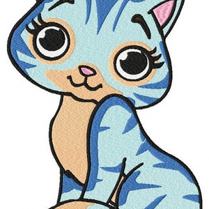 Cat Embroidery Design File .vip .vp3 .hus .pes .pec .jef .sew .xxx .csd .dst .exp .emd .10o .pcs .pcm and More. Fits 4x4 hoop