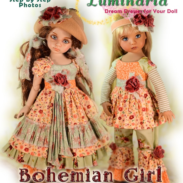 Little Darling Doll Clothes Pattern For 13" Dianna Effner My Meadow Avery Iplehouse KID Paola Reina Instant Download by Luminaria