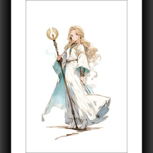 Printable Wall Art Ophilia Octopath Traveler Anime Fan Art Print Home Decor Poster Geek Nerd ...