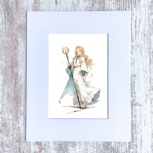 Printable Wall Art Ophilia Octopath Traveler Anime Fan Art Print Home Decor Poster Geek Nerd Gaming Gamer Concept Computer Room Watercolor