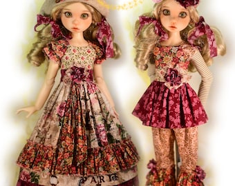 18" MSD Kaye Wiggs PDF Doll Clothes Dress Pattern Liz Frost Dollstown 1/4 BJD Dolls Bohemian Girl by Luminaria Designs
