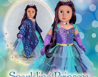 18 Inch Doll Clothes Dress PDF Sewing Pattern Sugar Plum Fairy Dress Luminaria Designs Christmas Gala