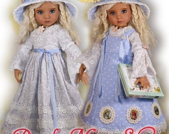 Little Darling Doll Clothes Pattern For 13" Dianna Effner My Meadow Avery Iplehouse KID Paola Reina Dress Instant Download by Luminaria