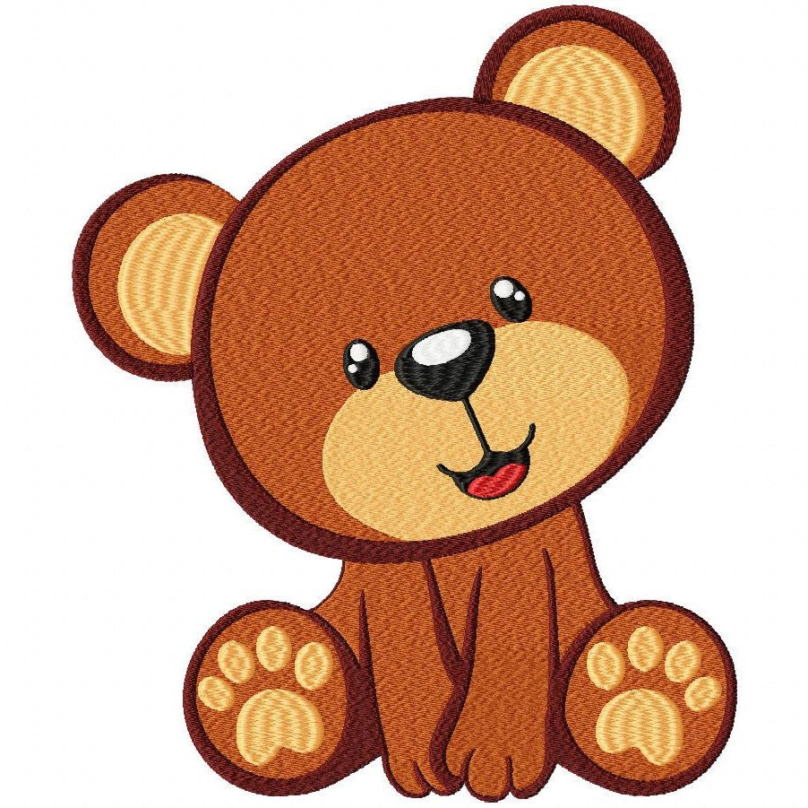 Baby Teddy Bear Embroidery Design File Face Mask .vip .vp3 - Etsy Denmark