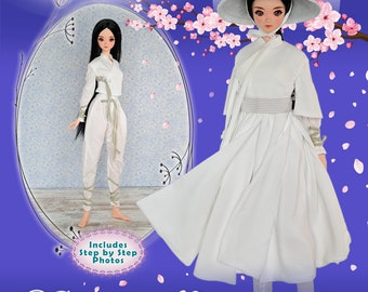Smart Doll Clothes Pattern 23.5" 1/3 BJD SD Dress Clothing Ball Jointed Dolls Dollfie Dream Luminaria Designs Hanbok