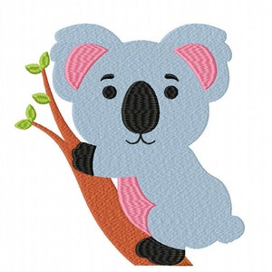 Cute Koala Baby Embroidery Design File Machine Embroidery Pattern Nursery Decor Digital Instant Download dst pes jef & More