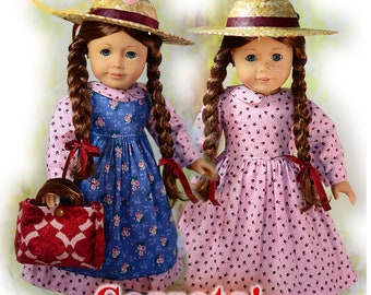 18 Inch Doll Clothes Pattern Fits 18" Dolls Such as American Girl Anne of Green Gables Dress by Luminaria Designs Little House Pioneer