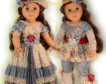 18 Inch Doll Clothes Pattern Fits 18" Dolls Such as American Girl Dress Bohemian Girl by Luminaria Designs