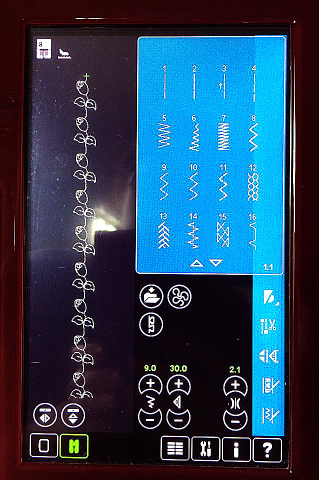 Beautiful 9mm Rose Stitch .SPX File Format for Pfaff Sewing and ...