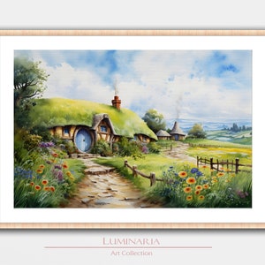 Impression d'art de fan, décoration murale fantastique, affiche de littérature, amateur de livres littéraires, cadeau ArtThe Shire