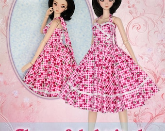 Smart Doll Clothes Pattern 23.5" BJD 1/3 SD  Dollfie Dream Dress Clothing Gown Trendy Vintage Ball Jointed Sewing PDF by Luminaria Designs