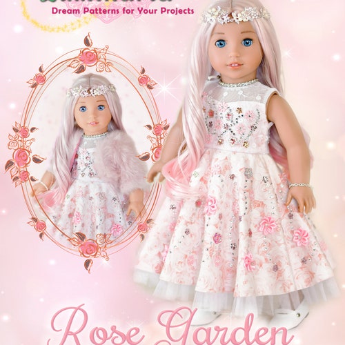 American Girl Doll Dress Clothes Pattern 18" Doll PDF Wedding Dress Princess 