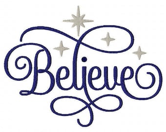Believe Hope Merry Christmas Holidays Embroidery Design File Machine Embroidery Pattern In The Hoop Feltie Digital dst pes jef & More