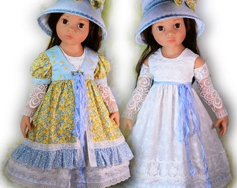 PDF Doll Dress Clothes Pattern Fits 19.5" Gotz Happy Kidz Hannah Kidz n' Cats 18" Slim Dolls by Luminaria Designs