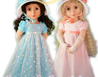 Patroon voor een meisje voor altijd poppenkleding pdf, 16" AGAT Slim Dolls Boho Girl van Luminaria Designs