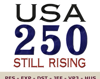 Machine Embroidery Design File USA 250 Patriotic 4th of July Pattern Download dst pes jef & More