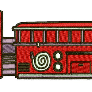 Firetruck Embroidery Design File for Boys - Firetruck .vip .vp3 .jan .pec .pes .dst .csd .pcs .xxx . jpx .jef .col .exp .emd Machine