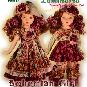 Patrón de vestido para muñecas (PDF) para Iplehouse BID de 25 cm, Dianna Effner Boneka, Tonner Patsy, Fairyland Littlefee YoSD BJD Luminaria de 25 cm