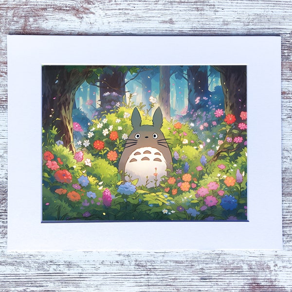 Printable Fan Art Inspired by My Neighbor Anime Studio Ghibli Art Print Wall Home Decor Poster Geek Nerd Gaming Gift Computer Room