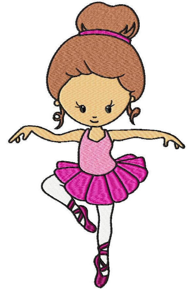 Ballerina embroidery design file machine embroidery sybju  etsy