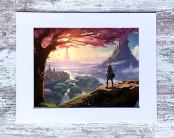 Printable Wall Art Link Fan Art Print Home Decor Poster Geek Nerd Gaming Gamer Gift Concept Artwork Anime Fan Art Inspired by Zelda