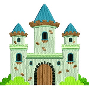 Castle Machine Embroidery Design File, Pattern Kids Face Mask .vip .vp3 .jan .pec .pes .dst .csd .pcs .xxx .hus .jpx .jef .col .exp .emd