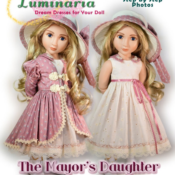 PDF Doll Dress Clothes Pattern Fits 16" A Girl for All Time AGAT Dolls Mayor's Daughter by Luminaria Designs