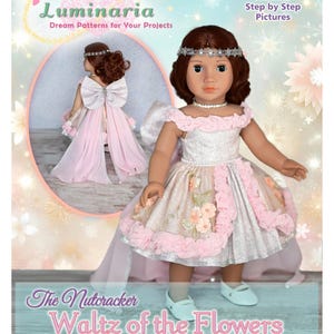 18 Inch Doll Clothes Dress PDF Sewing Pattern Nutcracker Holiday Princess Dress Luminaria Designs Christmas Gift Gown
